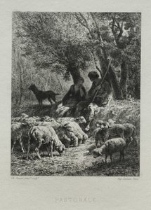 Pastoral av Charles Emile Jacque