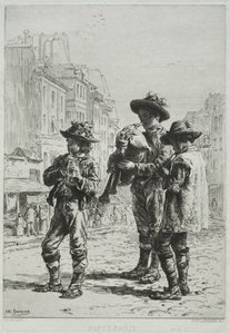 Pifferaris. av Charles Emile Jacque