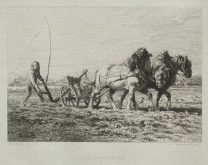 Pløying av Charles Emile Jacque