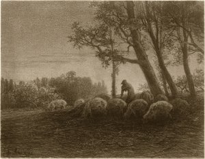 Poetisk skumring av Charles Emile Jacque