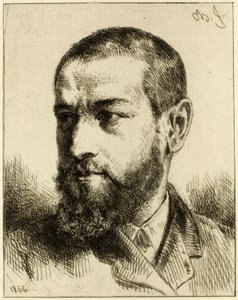 Portrett av J.J. Guiffrey av Charles Emile Jacque