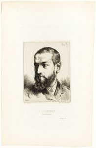 Portrett av J.J. Guiffrey av Charles Emile Jacque