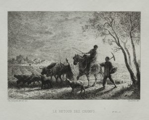 Retur fra feltene av Charles Emile Jacque