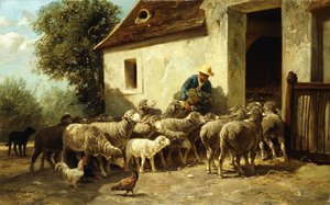 Hjemreise, av Charles Emile Jacque