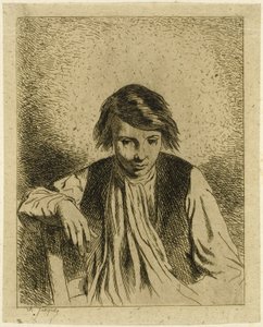 Sittende gutt av Charles Emile Jacque
