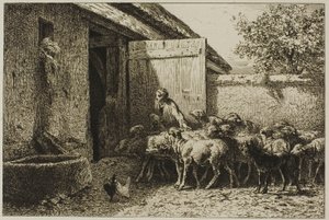 Gjeterinne av Charles Emile Jacque