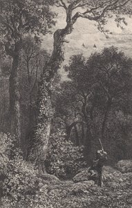 Å skyte en skogshane, 1864. av Charles Emile Jacque