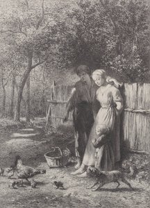 Våren, 1864. av Charles Emile Jacque