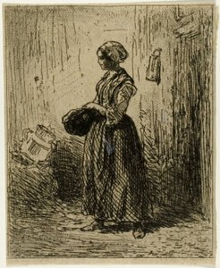 Stående bondekvinne av Charles Emile Jacque