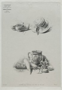 Stilleben av Charles Emile Jacque