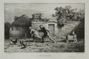 Ekvipagen. av Charles Emile Jacque