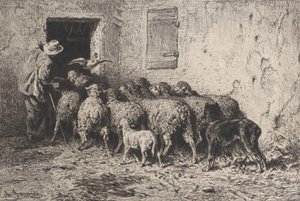 Tilbakekomsten, 1864. av Charles Emile Jacque