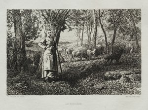 Gjeterinnen av Charles Emile Jacque