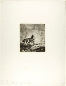 Reisende på hesteryggen av Charles Emile Jacque