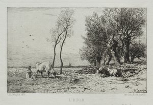 Vinter. av Charles Emile Jacque