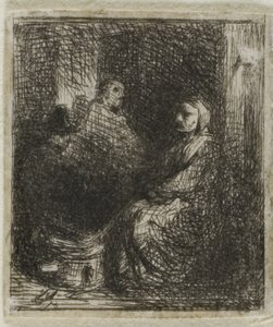 Kvinne som selger stekt mat av Charles Emile Jacque