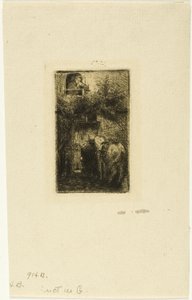Kvinne ved Window of Inn av Charles Emile Jacque