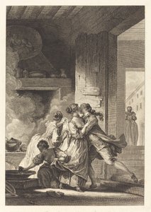 Vi tenker aldri på alt av Charles Emmanuel Patas after Jean Honoré Fragonard
