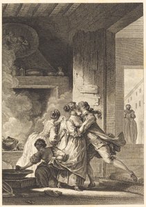 Vi tenker aldri på alt av Charles Emmanuel Patas after Jean Honoré Fragonard