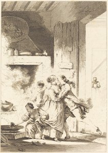 Vi tenker aldri på alt av Charles Emmanuel Patas after Jean Honoré Fragonard