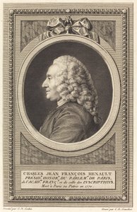 Charles Jean Francois Henault av Charles Etienne Gaucher after Charles Nicolas Cochin II