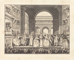 Coronation of Voltaire (The Crowning of Voltaire) av Charles Etienne Gaucher after Jean Michel Moreau