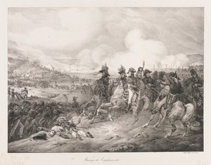 Krysser Iagliomento, tidlig på 1800-tallet (litho) av Charles Etienne Pierre Motte