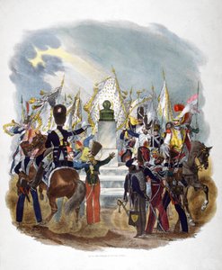 Ulike franske hæruniformer og regimenter, 1823.