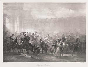 Entry of the Tuileries, tidlig på 1800-tallet (litho) av Charles Etienne Pierre Motte