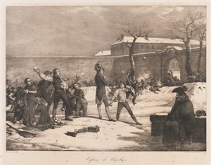 Napoleons barndom, tidlig på 1800-tallet (litho) av Charles Etienne Pierre Motte
