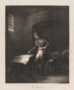 The Prisoner, tidlig på 1800-tallet (litho) av Charles Etienne Pierre Motte