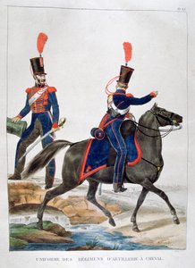 Uniform av et regiment av hesteartilleri, Frankrike, 1823. av Charles Etienne Pierre Motte