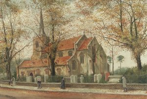 Utsikt over St Marys Church, Stoke Newington av Charles Francis