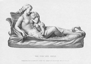 The Peri and Child, ca. 1871, gravert av R.A. Artlett av Charles Francis Fuller
