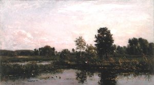 En sving i elven Oise av Charles Francois Daubigny