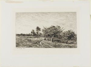 Epletrær i Auvers av Charles Francois Daubigny