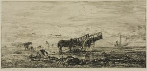 Stranden ved Villerville av Charles Francois Daubigny