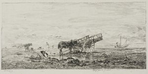 Stranden ved Villerville av Charles Francois Daubigny