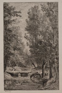 Brook i Val Mondois, ca. 1862. av Charles Francois Daubigny