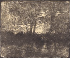 Kyr på et vanningssted av Charles Francois Daubigny
