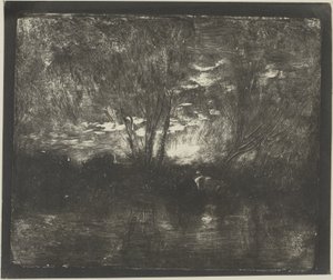 Kyr på vanningsplassen av Charles Francois Daubigny