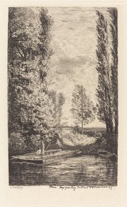 Ferge (Le Bac) av Charles Francois Daubigny