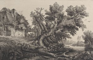 The Arbor, 1838. av Charles Francois Daubigny