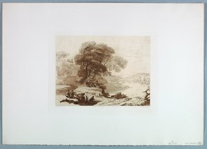 Landskap (etter Claude Lorrain) av Charles Francois Daubigny