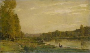 Landskap på Oise av Charles Francois Daubigny
