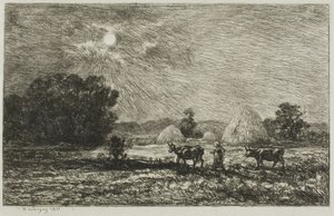 Måneskinn på Valmondois av Charles Francois Daubigny
