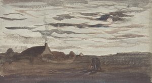 Måneskinn, ca. 1860. av Charles Francois Daubigny