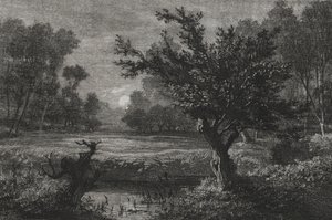 Måneoppgang i Andilly-dalen av Charles Francois Daubigny