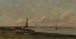 elvemunningen til Themsen av Charles Francois Daubigny