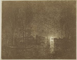 Natteffekt av Charles Francois Daubigny